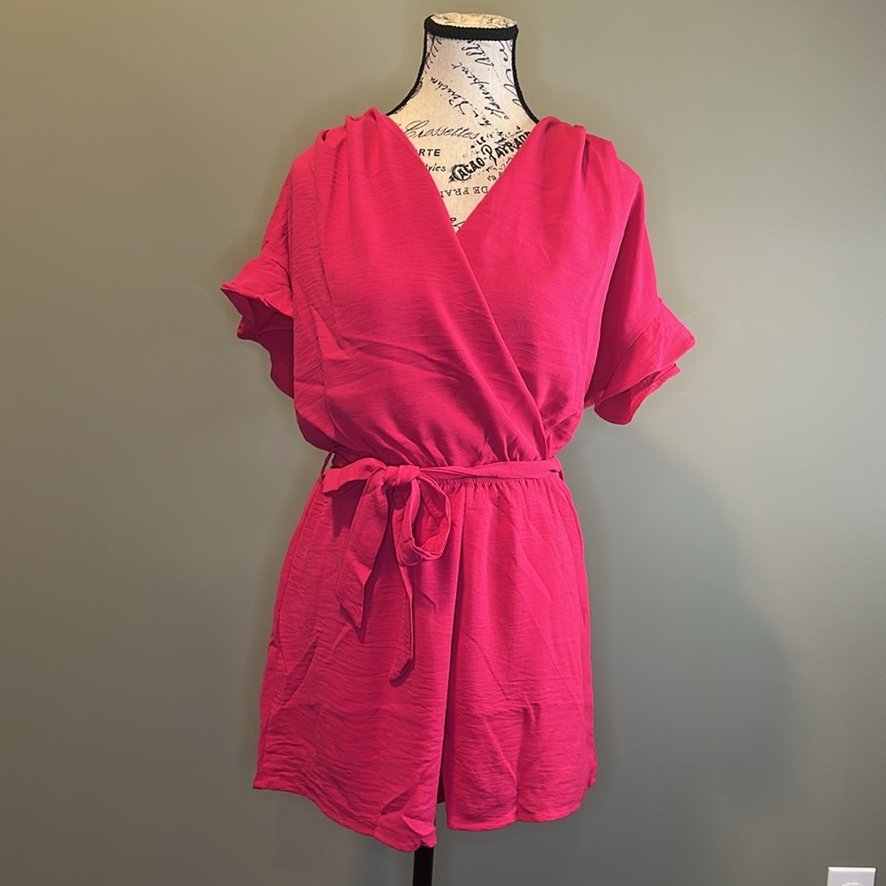 Fuchsia Ruffle Romper - Picture 4 of 8